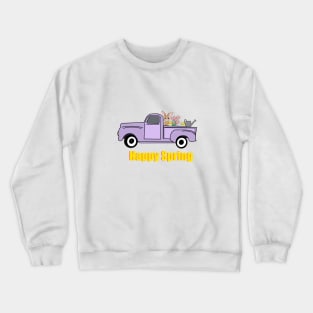 Spring flowers truck Crewneck Sweatshirt